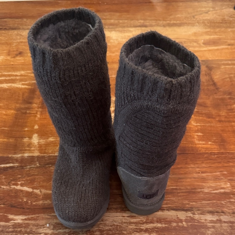 UGG Charcoal Knit Boots
